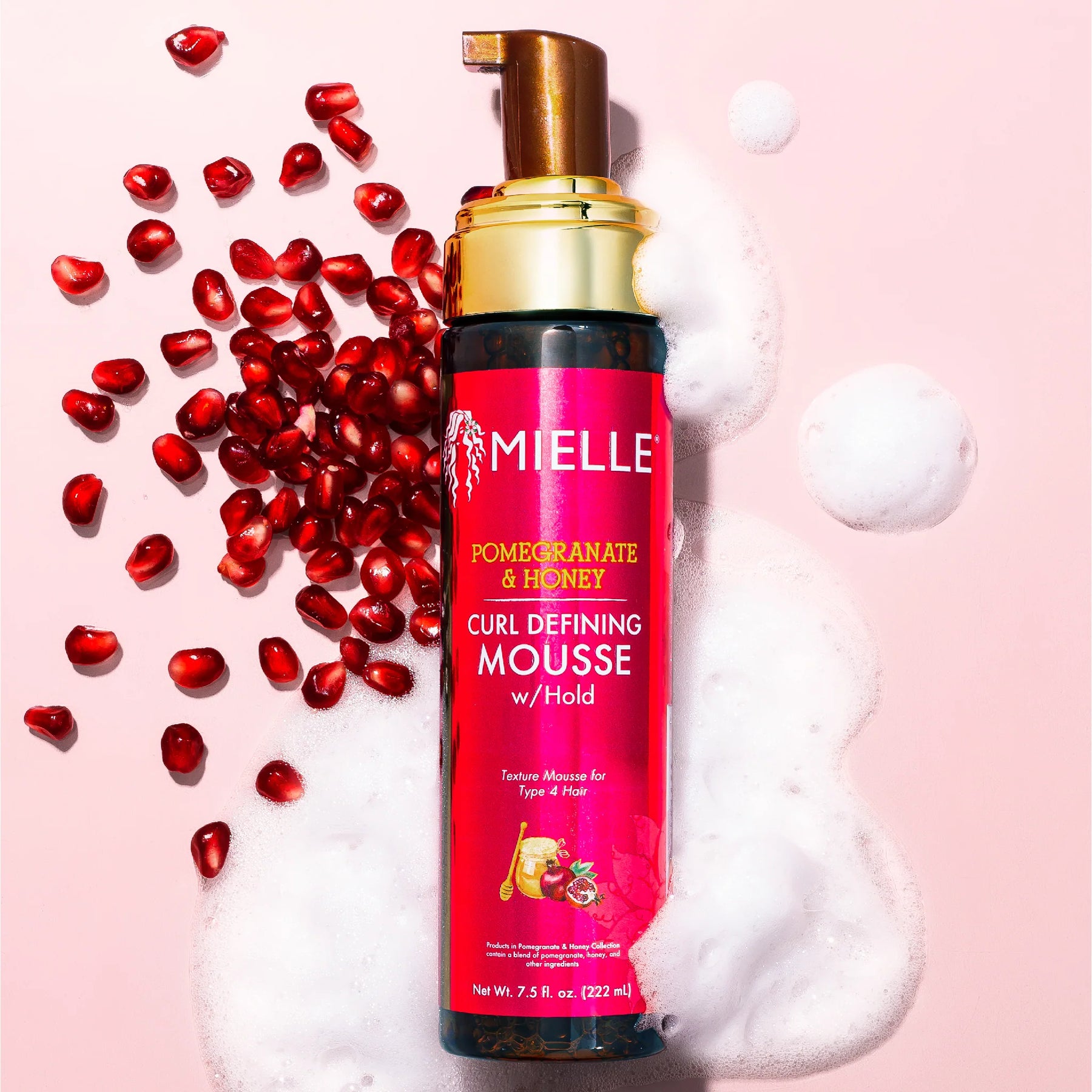 Mousse Fijadora para Definir Rizos con Granada y Miel 222 ml 