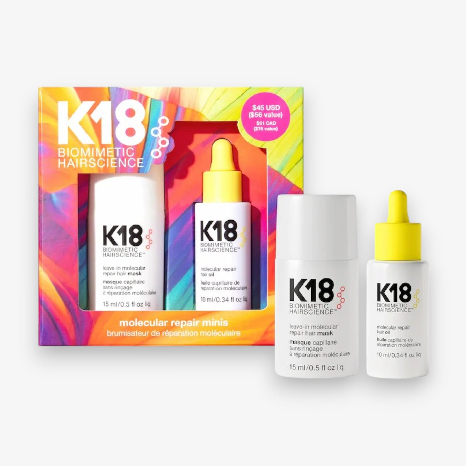 K18 Mini Molecular Repair Hair Mask & Oil Value Set