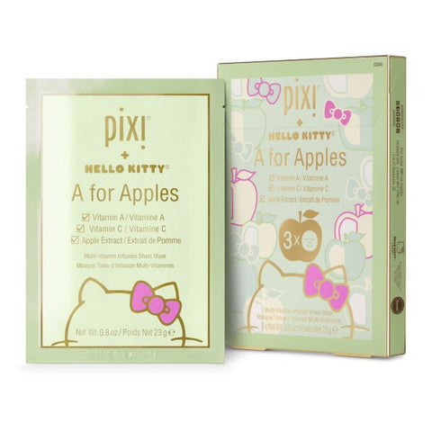 Hello Kitty A for Apples Sheet Mask 3 x 23 g / 0.8 oz