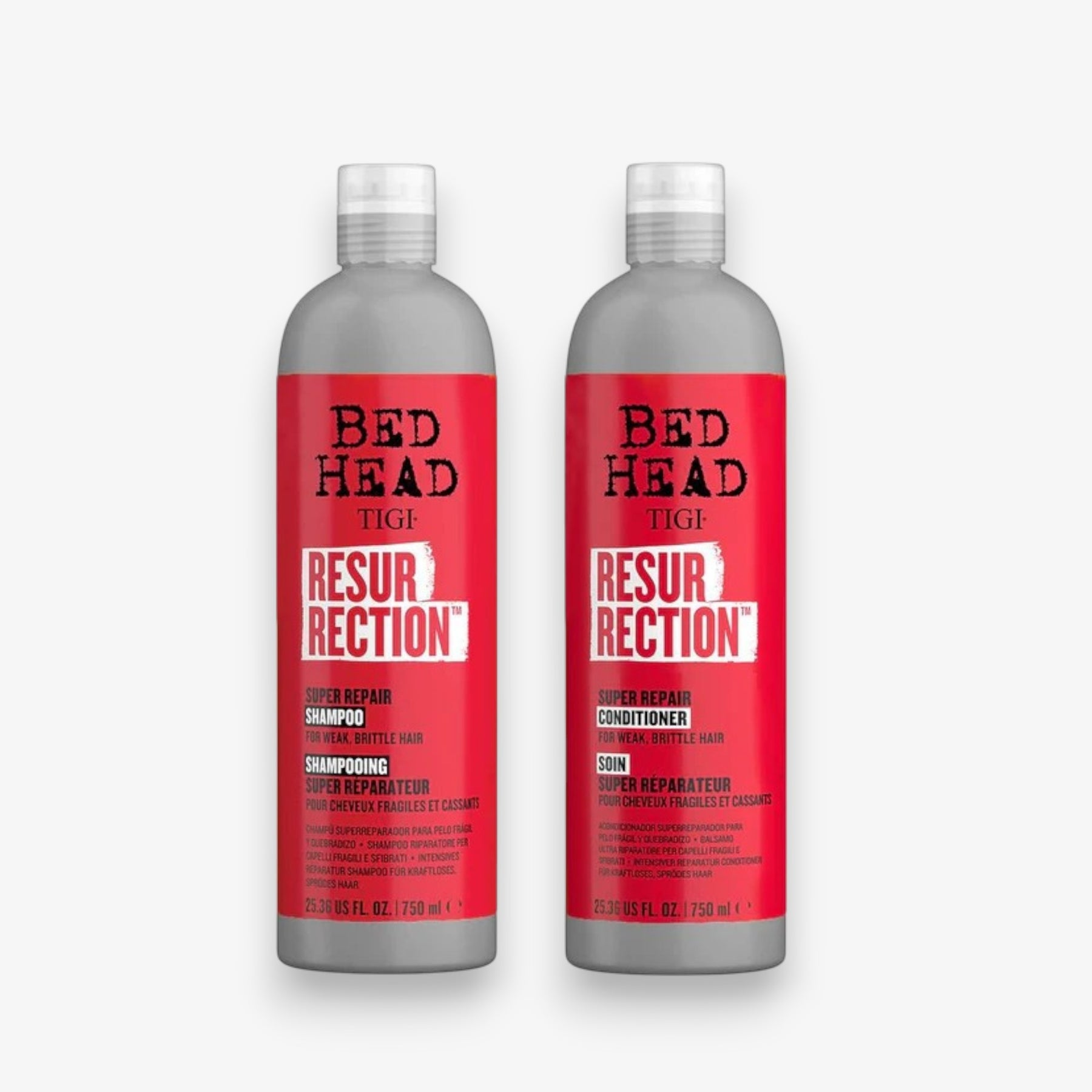 Pacote de Shampoo e Condicionador Bed Head Tigi Resurrection 750ml 