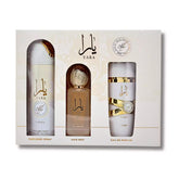 SET YARA Moi Collection Set de regalo 3 piezas 100 ml EDP + 50 ml Hair Mist + 200 ml Body Spray por Lattafa Unisex