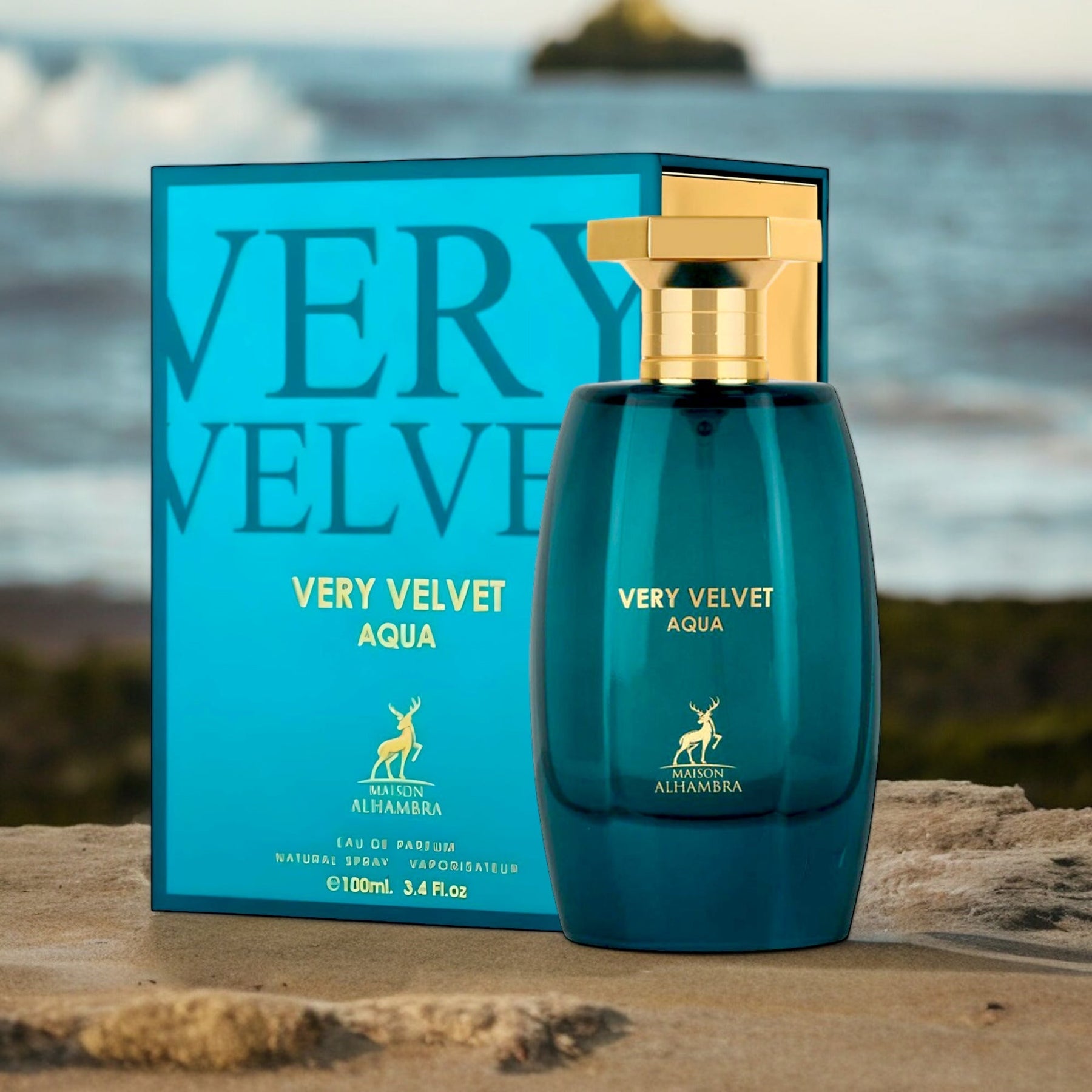 Very Velvet Aqua By Maison Alhambra EDP Perfume for Women 3.4 oz/100 ml