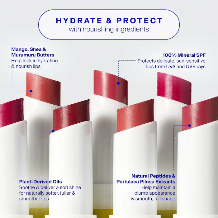 Labial Hidratante 100% Mineral Lipshade SPF 30 de Supergoop! 3.5 ml