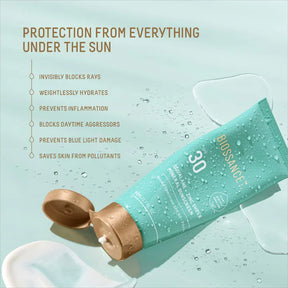 Protector Solar Facial Hidratante y Transparente con FPS 30, Escualeno + Zinc 50 ml