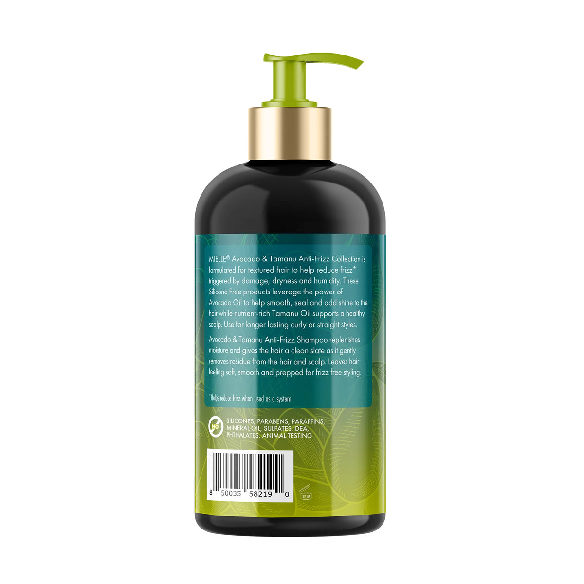 Shampoo Anti-Frizz Abacate e Tamanu 355ml Mielle